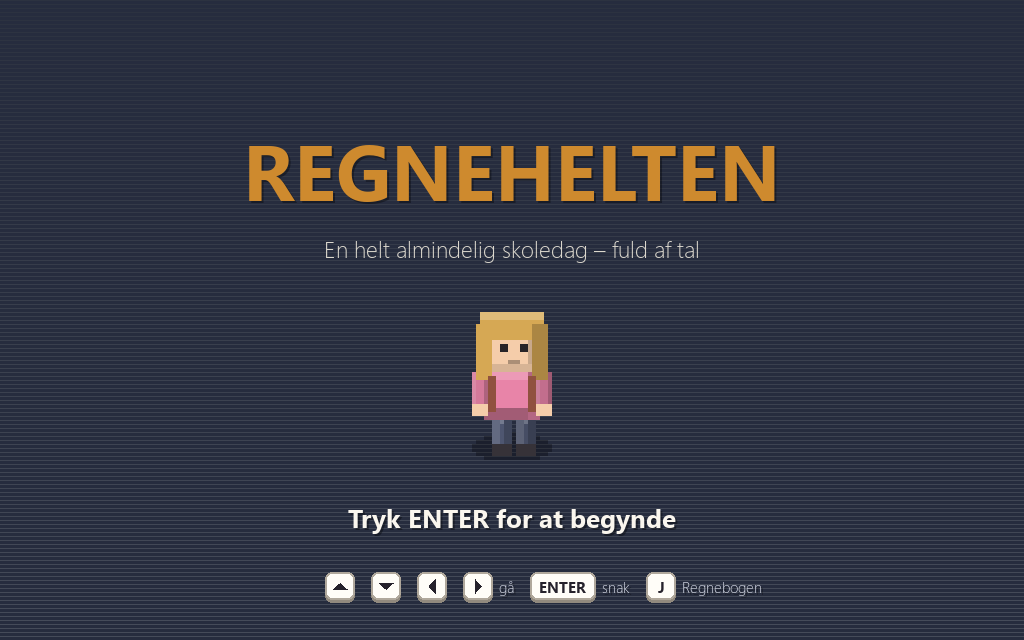 Titelskærmen til Regnehelten.